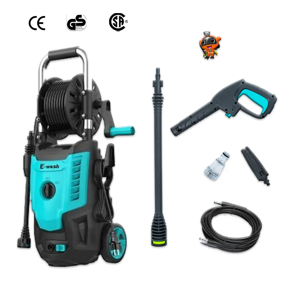 Automatic Car Washer 13Mpa With Metal Pull Rod 1600W Electric High Pressure Cleaners For Swimming Pools Clean