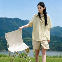 Table et chaise pliantes portables légères en tissu Oxford 600D, acier au carbone, multifonctionnelles, pour le camping et la randonnée estivale