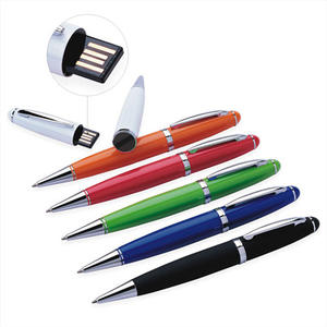 Customized Logo Ballpoint Pen <b>Promotional</b> Memory <b>USB</b> Stick Metal <b>Flash</b> <b>Drive</b> - Product Image 4