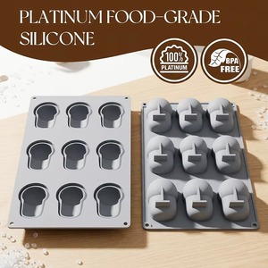 Molde de silicona para fondant con forma de hongo de 12 cavidades, molde 3D para barra de chocolate para decoración - Product Image 2