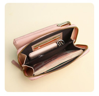 Vente chaude de style coréen couleur unie femmes sac à bandoulière pour téléphone portable sac à main multifonctionnel Portable