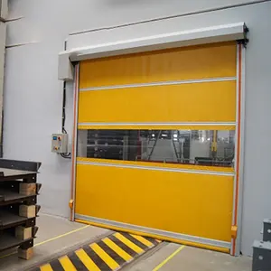 Seppes Commercial Security Roller Shutter Fabric Curtain Fast Acting High Speed PVC Doors