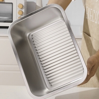 Maxcook Nouveauté : Contenant alimentaire en acier inoxydable 304 pour cuisine, distributeur de riz, boîte de rangement pour céréales