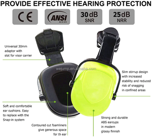 WEJUMP <span class=keywords><strong>Protecteur</strong></span> <span class=keywords><strong>auditif</strong></span> avec adaptateur de casque CE et ANSI 30dB antibruit cache-oreilles de sécurité pour travailleur - Product Image 5