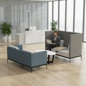 Leisure Commercial Reception Optional High-back Sofa Office Chair with Charging Plug and USB Port, Ideal for Commercial Spaces - Product Image 3