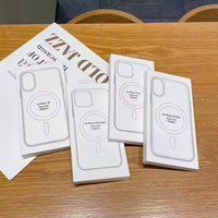 Vente Flash Coque Transparente Magnétique Sans Fil pour iPhone 11 12 13 15 16 Pro Max, Design Simple avec Emballage