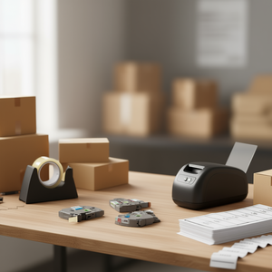 Cinta para etiquetadora de 12 mm D0100X3I3AT, papel térmico rectangular impermeable para etiquetas de embalaje y envío - Product Image 2