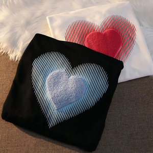 Impression personnalisée OEM, vente en gros, t-shirts unisexes classiques en coton 100% pour hommes, taille plus, manches courtes, logo graphique, chenille 3D - Product Image 3