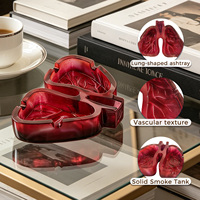 Cendrier en résine personnalisé en forme de poumon, fait main, pour la décoration de table de bar à domicile, ornement pour fumeurs, cadeaux souvenirs, style organes internes
