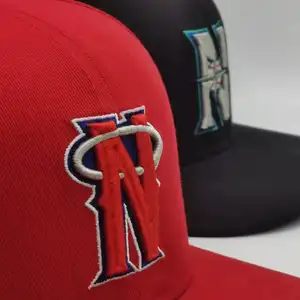 Tappi a scatto con logo personalizzato a 6 pannelli <span class=keywords><strong>Design</strong></span> strutturato con cappello con schienale ricamato per gli uomini - Product Image 5