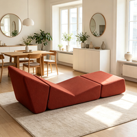 Canapé-lit inclinable OEM compressé, chaise pliante individuelle à mémoire de forme pour petits espaces et appartements