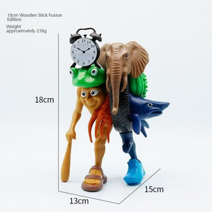 Douyin Viral Tung Tung Sahur Ensemble <span class=keywords><strong>de</strong></span> figurines amusantes PVC Abstrait Arbre Grenouille Requin Monstre Décor <span class=keywords><strong>de</strong></span> bureau Modèle Jouet à collectionner en gros - Product Image 6