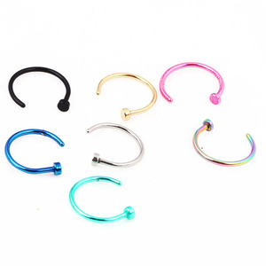 Fashion Body Jewelry Piercing Nose <strong>Ring</strong> Stainless Steel Gold Nose <strong>Rings</strong> Small Hoop <strong>Fake</strong> Piercing Nose <strong>Rings</strong> for Women Men - Product Image 3