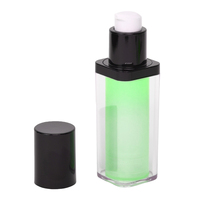 Pumpe 30ml Schwarz 100ml Silber-Kragen Bernsteinfarbene Mattierte Sprühflasche 120ml Airless-Pumpflasche Doppelwandige Airless-Flasche