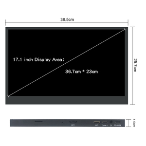 Monitor HD con Menú OSD Multi Idioma para Laptop y Teléfono Inteligente, Monitor Portátil de 17.1 Pulgadas - Product Image 2