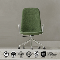 Mobilier de bureau Ergonomie exécutive Salle de conférence Tissu Rembourrage Bras Pivotant Haute Réglable Réunion Chaise de bureau
