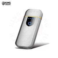 Vente en gros USB Rechargeable Briquet électrique Coupe-vent Métallique Arc électronique Allume-cigare avec boîte-cadeau