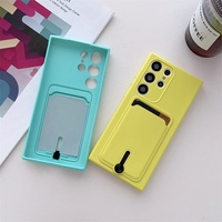 Étui de protection antichoc 2-en-1 en TPU souple avec motif animal et porte-cartes pour Samsung S24 S25 S26 Plus Ultra