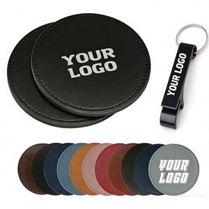 Posavasos de Cuero PU con Logotipo Estampado en Caliente y Grabado Personalizado al por Mayor para Hoteles, Restaurantes, Regalos Promocionales y Empresariales - Product Image 1