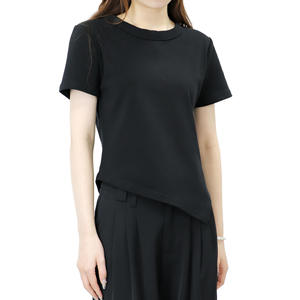 T-shirts d'été décontractés pour femmes, coupe ajustée, respirants, en tricot, à manches courtes, unis - Product Image 2