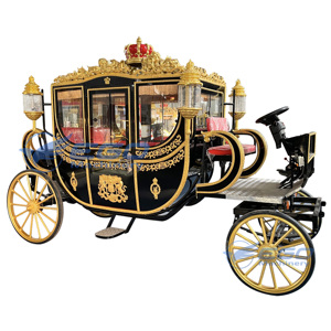 Fabricant de calèches royales noires pour mariages indiens, chariots de tourisme tirés par des chevaux, et carrosses de mariage. - Product Image 4