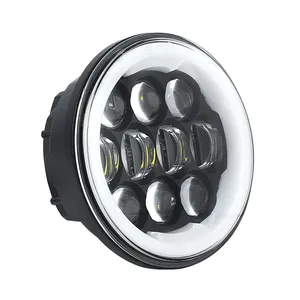 New đến 5 3/4 led đèn pha RGB halo xe máy DOT SAE đèn pha đối với harley 12 v