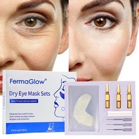 Ampoules hydratantes et raffermissantes pour les yeux, à base de champignons fermentés, de peptides de caféine stériles et de collagène, pour l'élimination des cernes et des poches sous les yeux, et masque pour les yeux secs
