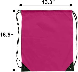 Custom Logo Fashion Large Outdoor Sport <b>Drawstring</b> <b>Backpack</b> with Rope Handle Zipper Pocket Shopping Bag and Polyester Lining - Product Image 2