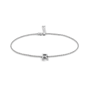 Cavigliera in acciaio inossidabile con lettera R, design minimalista per gioielli da donna alla moda - Product Image 2