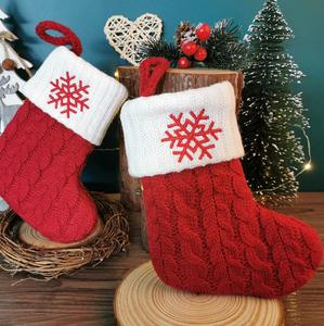 Bas de <span class=keywords><strong>noël</strong></span> avec lettres brodées, chaussettes en tricot rouge et blanc pour la famille, décorations de vacances, arbre de <span class=keywords><strong>noël</strong></span>, <span class=keywords><strong>cheminée</strong></span> - Product Image 6
