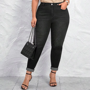 Legging Slim Fit extensible taille moyenne <span class=keywords><strong>noir</strong></span> de grande taille pantalon en <span class=keywords><strong>jean</strong></span> <span class=keywords><strong>skinny</strong></span> crayon pour <span class=keywords><strong>femme</strong></span> maman vente en gros - Product Image 1