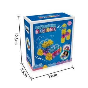 EPT 40PCS Blocs de construction en gelée sans douleur, jouets sensoriels souples pour tout-petits, ensemble d'empilage Montessori en caoutchouc souple translucide, animaux - Product Image 3