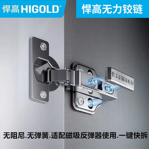 Charnières sans ressort Higold en acier inoxydable 304, charnière de porte sans poignée avec support magnétique à dégagement rapide - Product Image 5