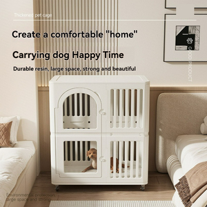 <span class=keywords><strong>2025</strong></span> nouveau Design HDPE <span class=keywords><strong>Cage</strong></span> pour animaux de compagnie 4 roues Base pliable plateau intérieur extérieur chien chat - Product Image 2