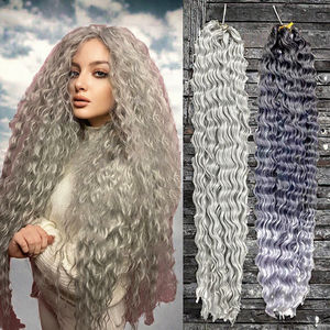 Extensiones de Cabello Sintético Ondulado Profundo de Una Sola Tira para Crochet, Estilo Egipcio Rizado para Cabello Largo Afro, para Rusia - Product Image 3