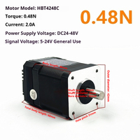 HONGBAODA Nema17 motor terintegrasi penggerak encoder motor stepper loop tertutup terintegrasi seri 42 DC24V HBT4248C 0.48N.m