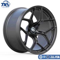 Jantes forgées directionnelles Y-étoile concaves profondes noir mat 19 20 21 pouces 5x112 5x114.3 pour voitures particulières BMW Tesla