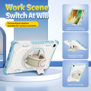 Custodia Protettiva Antiurto 2in1 con Supporto Girevole a 360° per Samsung <span class=keywords><strong>Galaxy</strong></span> <span class=keywords><strong>Tab</strong></span> <span class=keywords><strong>A7</strong></span> <span class=keywords><strong>Lite</strong></span> 8.7 <span class=keywords><strong>T220</strong></span> - Product Image 4