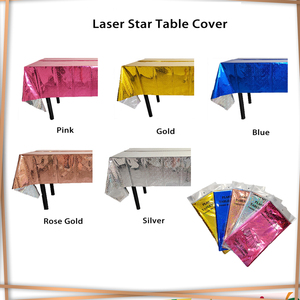 Factory Direct Birthday Decoration Disposable <strong>Table</strong> Covers Plastic Waterproof Aluminum Foil Party <strong>Table</strong> <strong>Cloths</strong> - Product Image 6