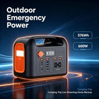 Banco de Energía Portátil de 600W para Exteriores - 576Wh, Compacto y Ligero para Camping y Uso de Emergencia, Logotipos Personalizables