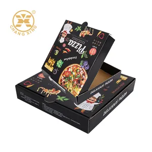 Boîte à pizza imprimante cajas de papel para pizzas 25cm 22cm al por mayor cajas de carton 33x33 30x30 para pizzas 13 pouces 16 pulgada