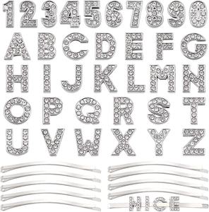 Ciondoli con lettere di strass bracciale con ciondoli con lettere di ciondoli con scritta scritta da donna - Product Image 1