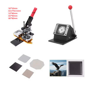 2x2 50*50 мм квадратный булавочный значок кнопки делая машину 2,5x2,5 63,5*63,5 мм магнитный холодильник машина с расходными материалами - Product Image 1