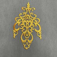 ZSY gros fer sur broderie fleur dorée guipure dentelle passementerie applique patch pour robe de soirée de mariage nuptiale indienne