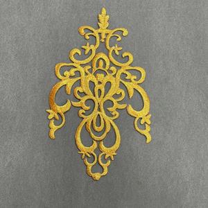 Zsy bán buôn sắt trên Thêu Hoa Vàng guipure ren trang trí đính vá cho Ấn Độ Bridal Wedding Evening Dress - Product Image 5