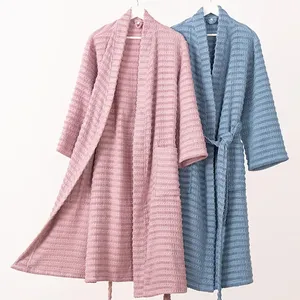 Cotton <strong>Dressing</strong> <strong>Gown</strong> Kimono Collar Long Sleeve <strong>Towel</strong> Fabric Plus Size Thermal for Summer-Factory Direct Wholesale Price - Product Image 1
