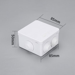 <span class=keywords><strong>RART</strong></span> 85x85x50mm IP55 Trou pré-percé ABS Boîtier électronique extérieur en plastique Boîtier de jonction électrique étanche carré - Product Image 1