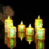 Petite bougie en cristal LED numérique transparente photophore en plastique sans fumée pour les propositions d'anniversaire romantiques Confessions matériel de cire