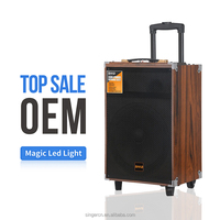 Altavoz Estéreo Inalámbrico Mini Dj de Madera B-Q8 de 8 Pulgadas, 40 W, 7.4 V, con Bajos