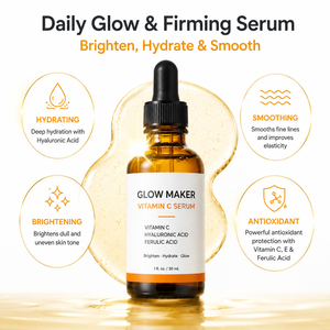 Suero Facial Personalizado con Vitamina C, Iluminador, Antienvejecimiento, Hidratante y con Vitamina E, Ácido Ferúlico y Ácido Hialurónico, 30 ml - Product Image 1